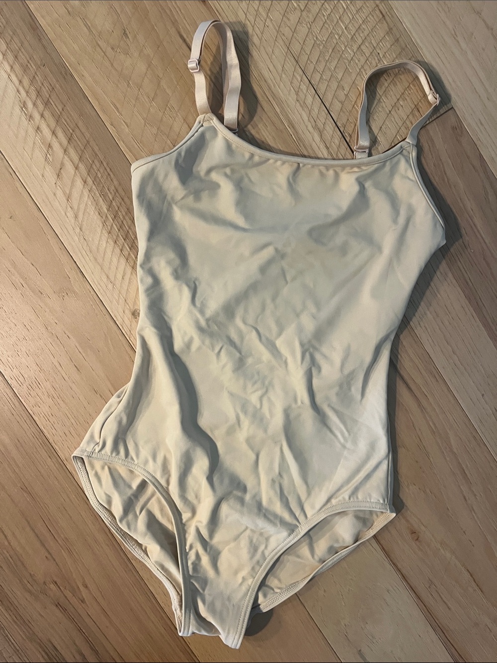 Bloch Nude tan beige Adjustable-Strap Dance Leotard - like new!